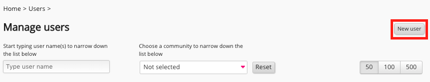 Creating a new user